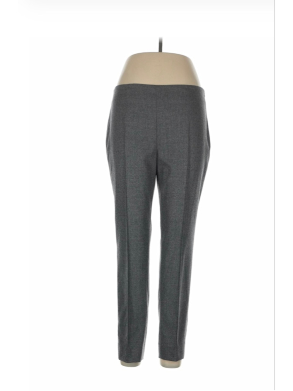 NWT Akris Dark Quartz Gray Wool Pants Size 10 Tailored Luxury Designer $895